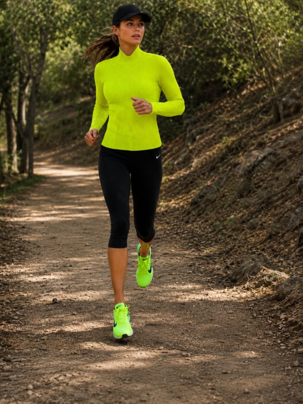 Adam Selman Sport Neon Ribbed Mock Neck Athletic Top XS